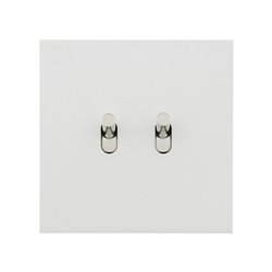 Double interrupteur va-et-vient 10A acier satin Art d'Arnould univers Epure 67502