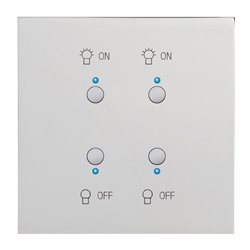 Interrupteur double lumière acier miroir Art d'Arnould univers Epure MyHOME_Up 67682