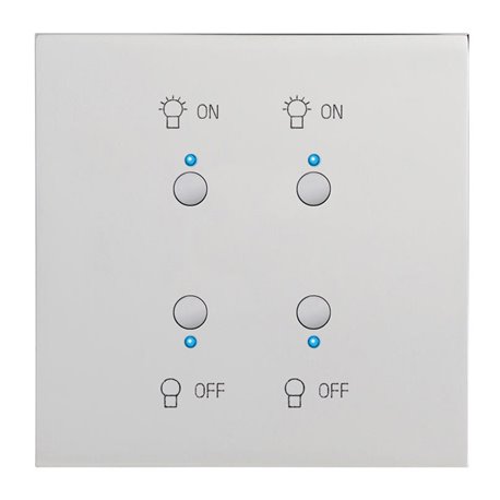 Interrupteur double lumière acier miroir Art d'Arnould univers Epure MyHOME_Up 67682 Interrupteur double lumière acier miroir Art d'Arnould univers Epure MyHOME_Up 67682