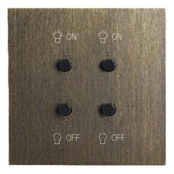 Interrupteur double lumière bronze Art d'Arnould univers Epure MyHOME_Up 67382