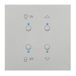 Interrupteur lumière et volets acier satin Art d'Arnould univers Epure MyHOME_Up 67583