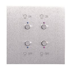 Interrupteur double lumière acier brossé Art d'Arnould univers Epure MyHOME_Up 67482