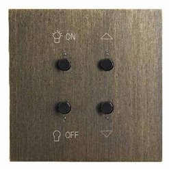 Interrupteur lumière et volets bronze Art d'Arnould univers Epure MyHOME_Up 67383