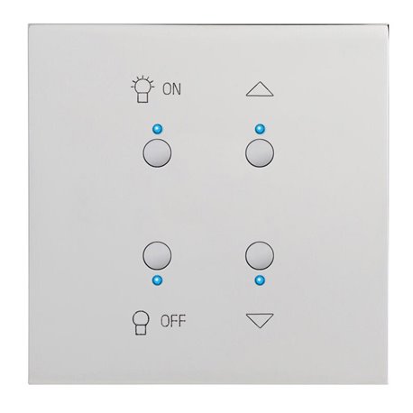 Interrupteur lumière et volets acier miroir Art d'Arnould univers Epure MyHOME_Up 67683 Interrupteur lumière et volets acier miroir Art d'Arnould univers Epure MyHOME_Up 67683