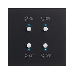 Interrupteur double lumière noir mat Art d'Arnould univers Epure MyHOME_Up 67882