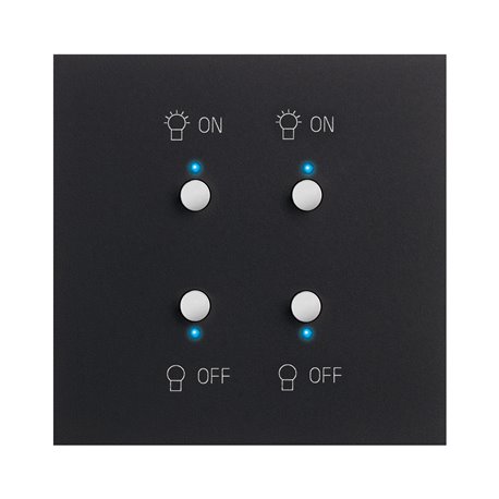 Interrupteur double lumière noir mat Art d'Arnould univers Epure MyHOME_Up 67882 Interrupteur double lumière noir mat Art d'Arnould univers Epure MyHOME_Up 67882
