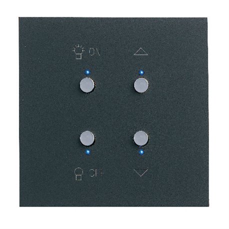 Interrupteur lumière et volets noir mat Art d'Arnould univers Epure MyHOME_Up 67883 Interrupteur lumière et volets noir mat Art d'Arnould univers Epure MyHOME_Up 67883