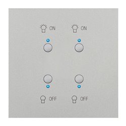 Interrupteur double lumière acier satin Art d'Arnould univers Epure MyHOME_Up 67582