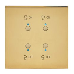 Interrupteur double lumière or miroir Art d'Arnould univers Epure MyHOME_Up 67782