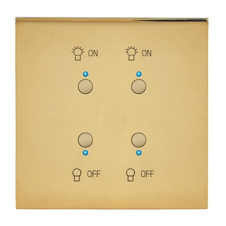 Interrupteur double lumière or miroir Art d'Arnould univers Epure MyHOME_Up 67782 Interrupteur double lumière or miroir Art d'Arnould univers Epure MyHOME_Up 67782