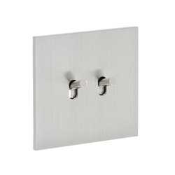 Double poussoir 6A acier brossé Art d'Arnould univers Epure 67412