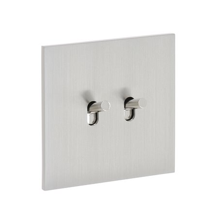 Double poussoir 6A acier brossé Art d'Arnould univers Epure 67412