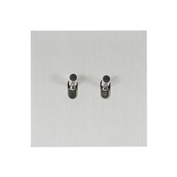 Double poussoir 6A acier brossé Art d'Arnould univers Epure 67412