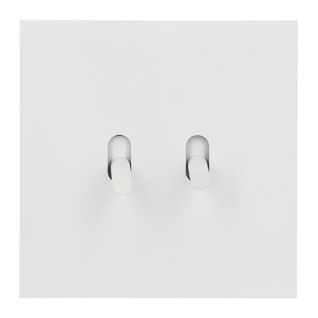 Double poussoir 6A blanc satin Art d'Arnould univers Epure 67912