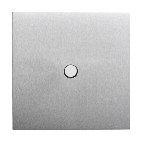Poussoir à bouton rond 2A acier brossé Art d'Arnould univers Epure 67410 Poussoir à bouton rond 2A acier brossé Art d'Arnould univers Epure 67410