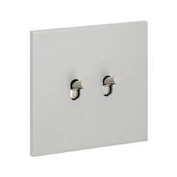 Double poussoir 6A acier satin Art d'Arnould univers Epure 67512