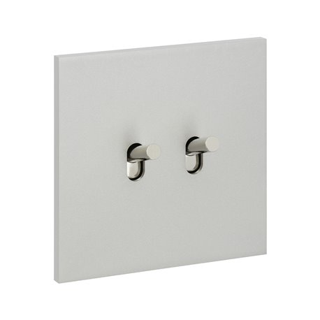 Double poussoir 6A acier satin Art d'Arnould univers Epure 67512