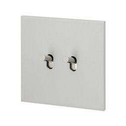 Double poussoir 6A acier satin Art d'Arnould univers Epure 67512