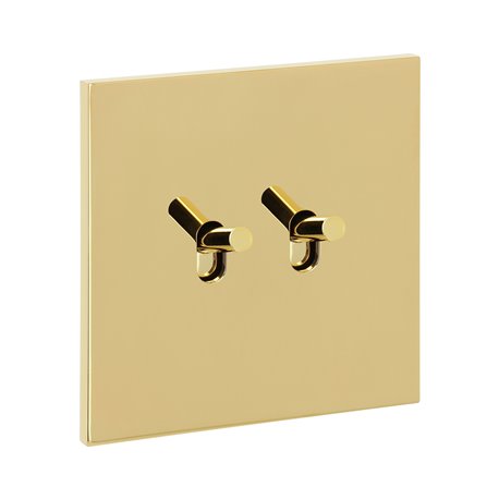 Double poussoir 6A or miroir Art d'Arnould univers Epure 67712