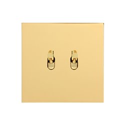 Double poussoir 6A or miroir Art d'Arnould univers Epure 67712