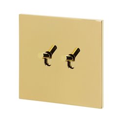 Double poussoir 6A or miroir Art d'Arnould univers Epure 67712