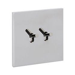 Double poussoir 6A acier miroir Art d'Arnould univers Epure 67612