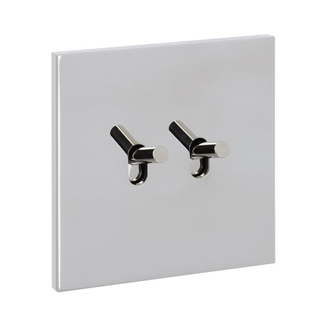 Double poussoir 6A acier miroir Art d'Arnould univers Epure 67612