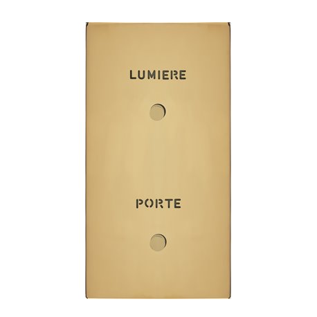 Double poussoir lumineux marquage Lumière et Porte or miroir Art d'Arnould univers Epure 67793