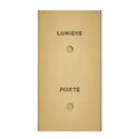 Double poussoir lumineux marquage Lumière et Porte or miroir Art d'Arnould univers Epure 67793