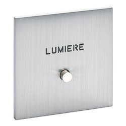 Poussoir lumineux marquage Lumière acier brossé Art d'Arnould univers Epure 67492