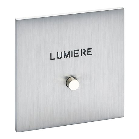 Poussoir lumineux marquage Lumière acier brossé Art d'Arnould univers Epure 67492