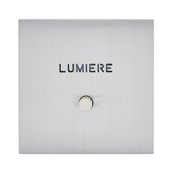 Poussoir lumineux marquage Lumière acier brossé Art d'Arnould univers Epure 67492