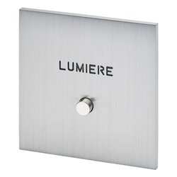 Poussoir lumineux marquage Lumière acier brossé Art d'Arnould univers Epure 67492