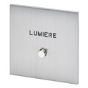 Poussoir lumineux marquage Lumière acier brossé Art d'Arnould univers Epure 67492