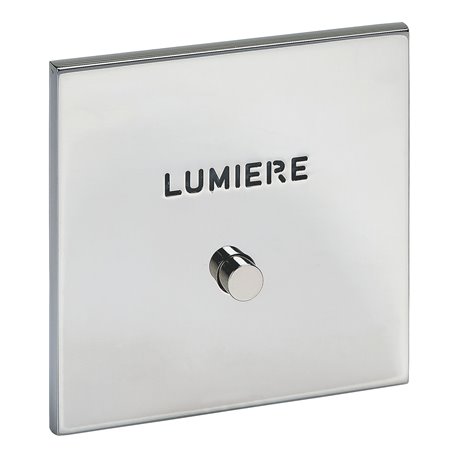 Poussoir lumineux marquage Lumière acier satin Art d'Arnould univers Epure 67692