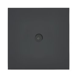 Poussoir lumineux à bouton rond 2A noir mat Art d'Arnould univers Epure 67811