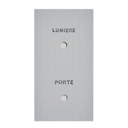 Poussoir lumineux marquages Porte et Lumière acier brossé Art d'Arnould univers Epure 67493