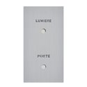 Poussoir lumineux marquages Porte et Lumière acier brossé Art d'Arnould univers Epure 67493