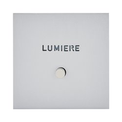 Poussoir lumineux marquage Lumière acier satin Art d'Arnould univers Epure 67592