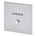 Poussoir lumineux marquage Lumière acier satin Art d'Arnould univers Epure 67592