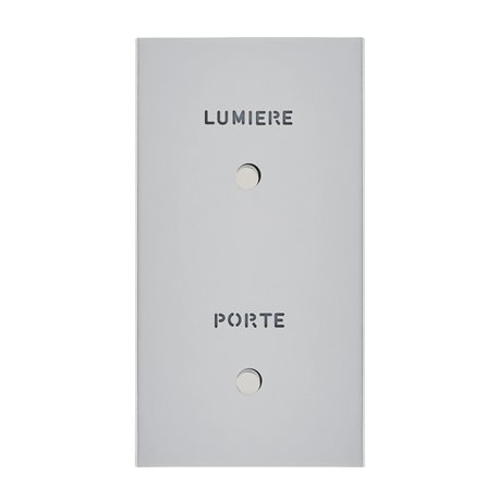 Poussoir lumineux marquage Lumière et Porte acier satin Art d'Arnould univers Epure 67593