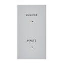 Poussoir lumineux marquage Lumière et Porte acier satin Art d'Arnould univers Epure 67593