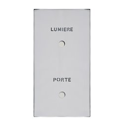 Poussoir lumineux marquage Lumière et Porte acier miroir Art d'Arnould univers Epure 67593