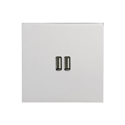 Double prise USB type A 3A acier miroir Art d'Arnould univers Epure 67622