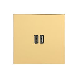 Double prise USB type A 3A or miroir Art d'Arnould univers Epure 67722