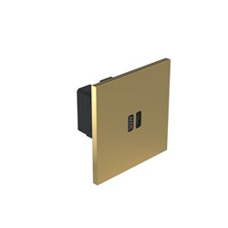 Prise USB Type C 3A 30W or miroir Art d'Arnould univers Epure AR67723
