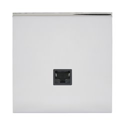 Prise RJ45 catégorie 6 FTP acier miroir Art d'Arnould univers Epure 67625