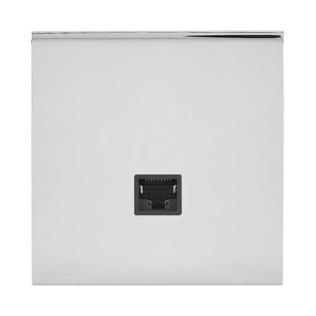 Prise RJ45 catégorie 6 FTP acier miroir Art d'Arnould univers Epure 67625