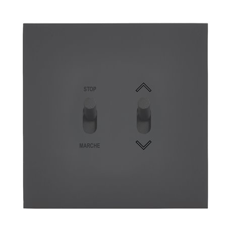 Commande volets roulants noir mat 3 positions Art d'Arnould univers Epure 67820 Commande volets roulants noir mat 3 positions Art d'Arnould univers Epure 67820