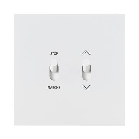 Commande volets roulants blanc satin position fixe Art d'Arnould univers Epure 67920 Commande volets roulants blanc satin position fixe Art d'Arnould univers Epure 67920